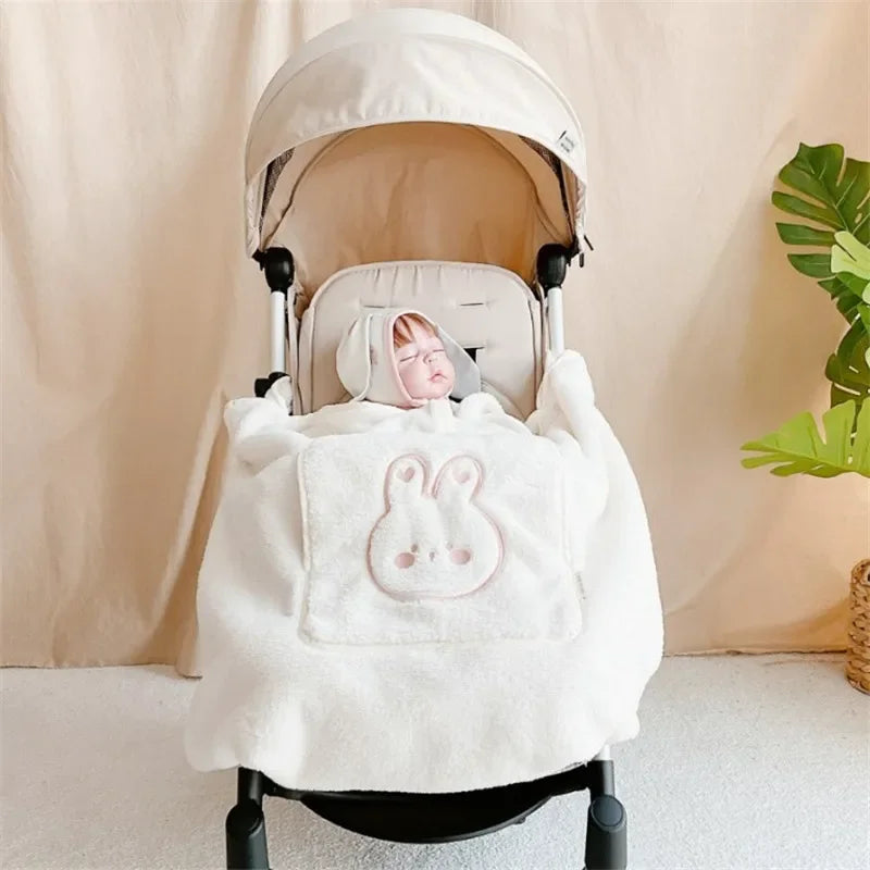 Winter Fleece Baby Blanket Waist Stool Cloak
