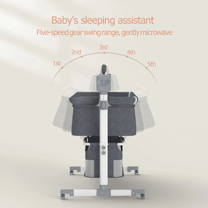 Portable, Travel, Rocking Baby Cradle With Mosquito Net