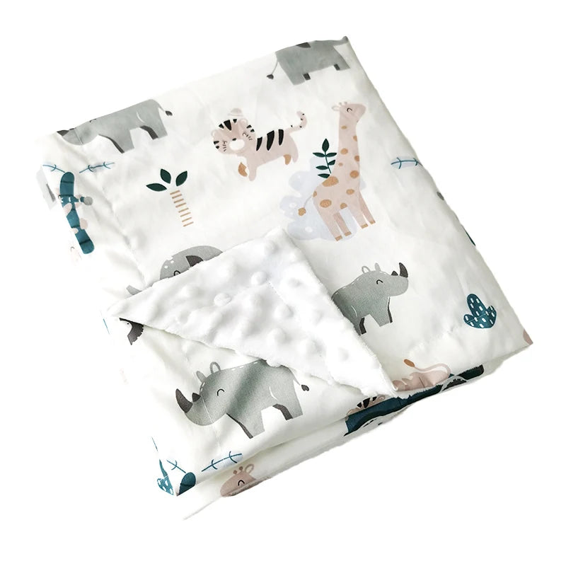 Swaddle Baby Blanket Warm Double Layer