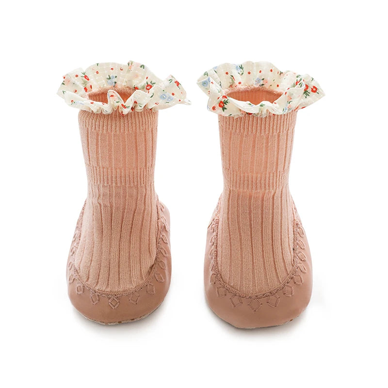 Babies Anti Slip Lace Foot Socks First Walker