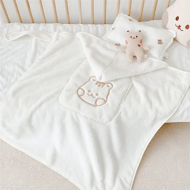 Winter Fleece Baby Blanket Waist Stool Cloak