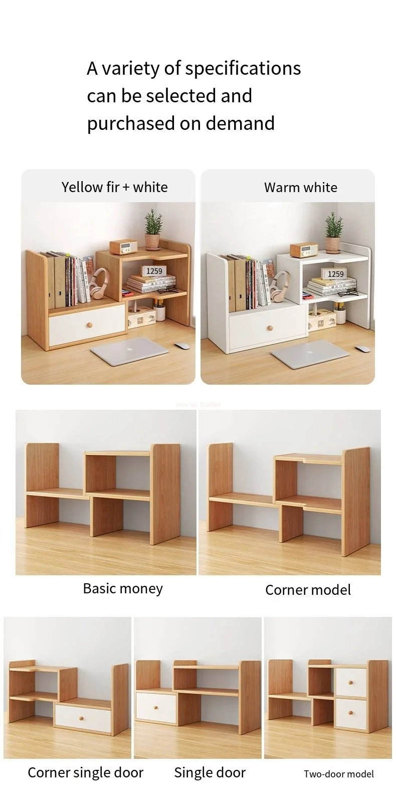 Desktop Shelving Storage Unit, Layered Shelf