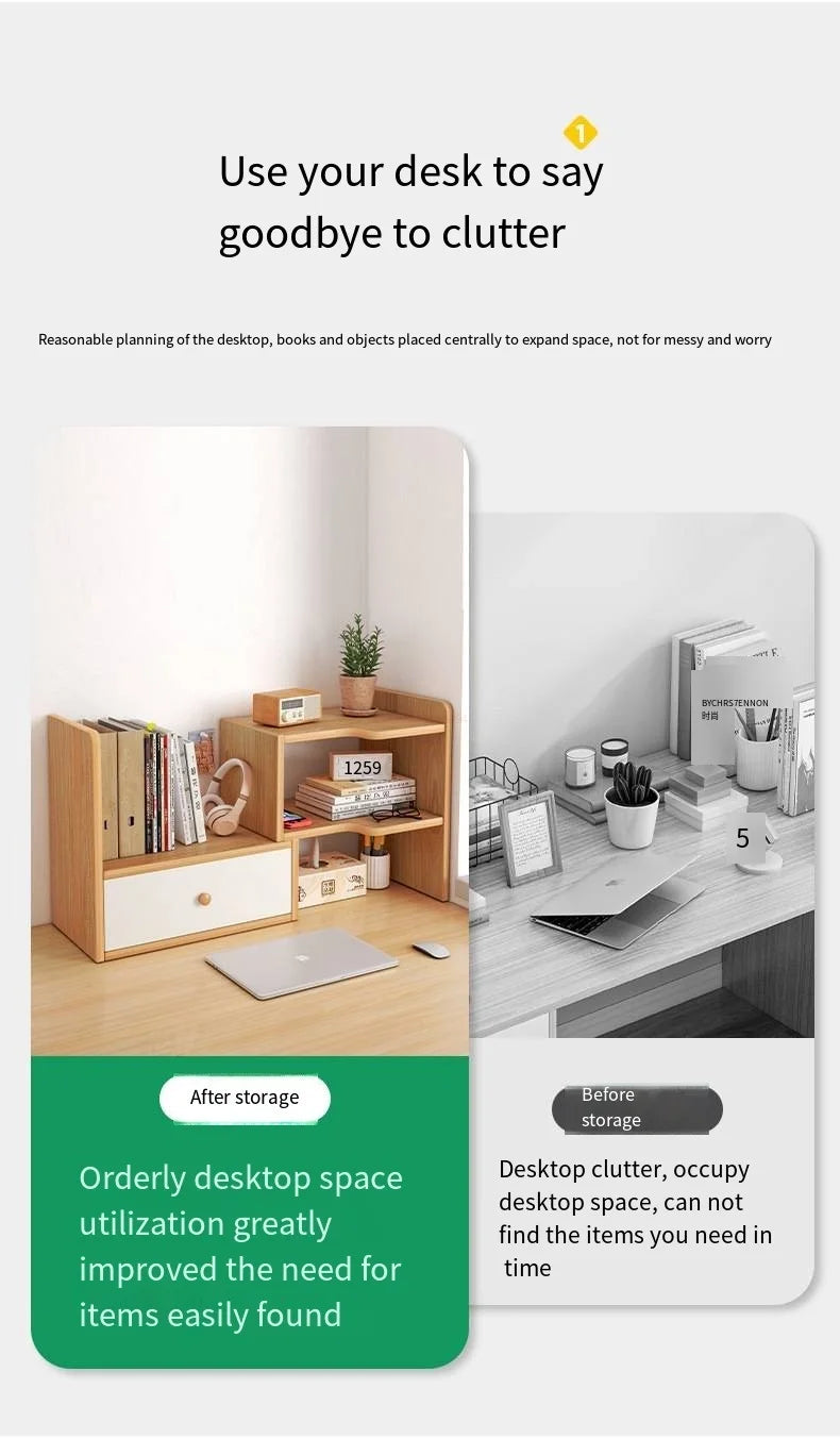 Desktop Shelving Storage Unit, Layered Shelf