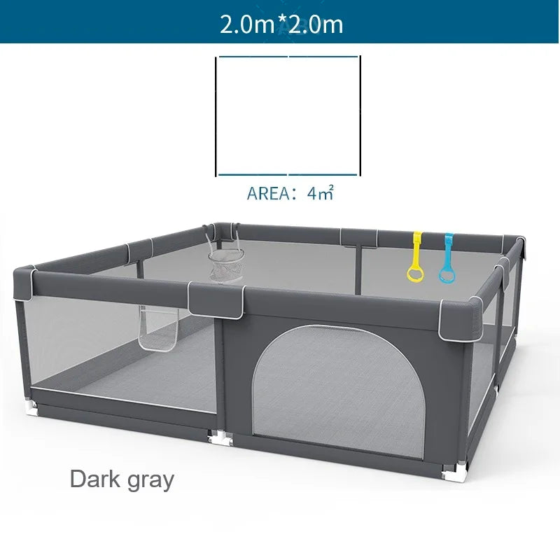 Baby Crawling Playpen, Grey Corral For Baby