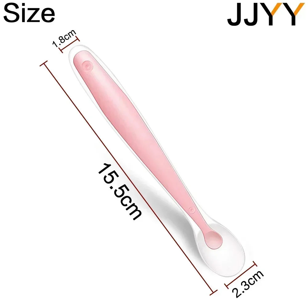 Soft Silicone Baby Safe Eating Training Spoon