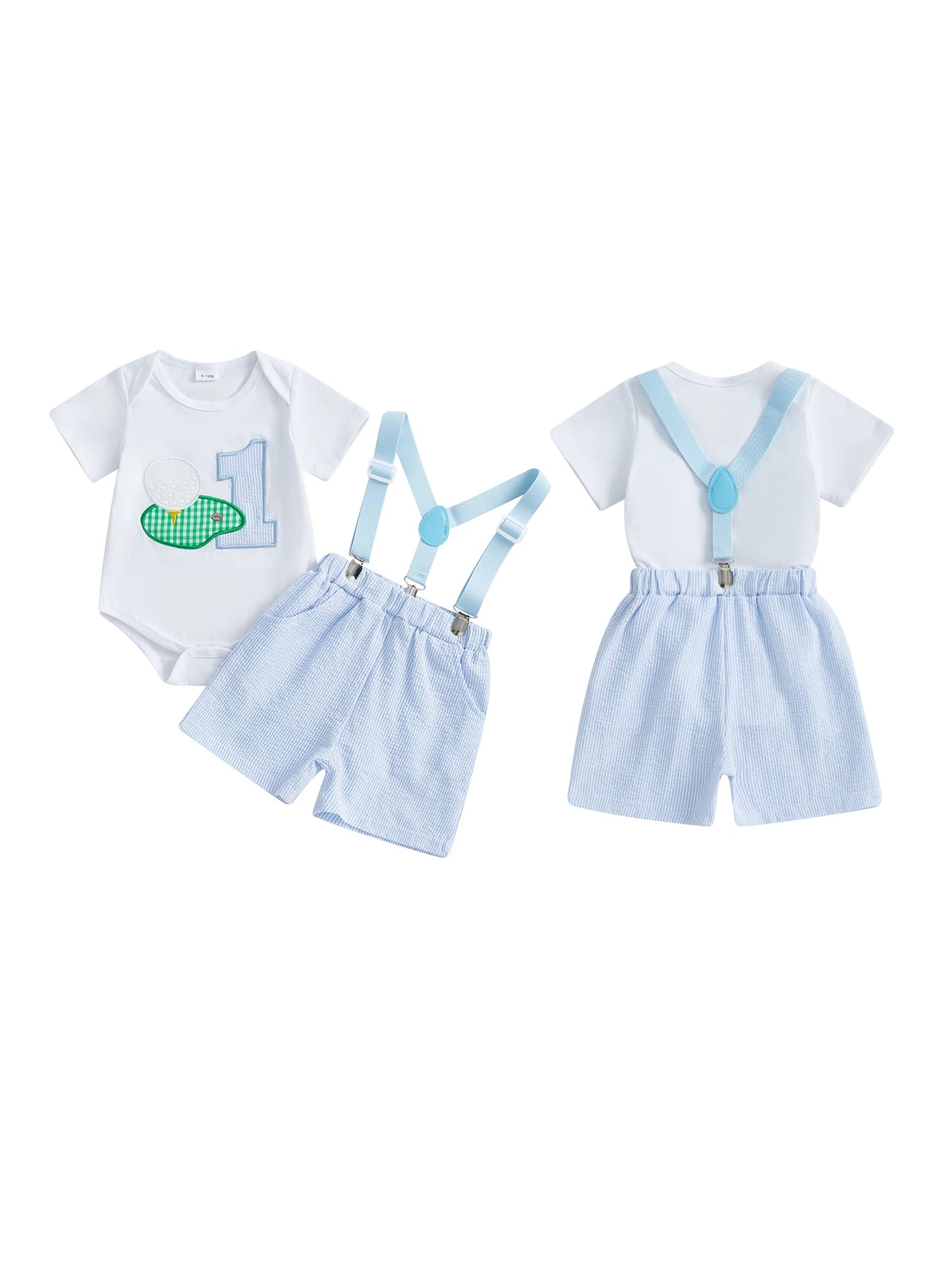 Baby First Birthday Outfit Short Sleeve Romper