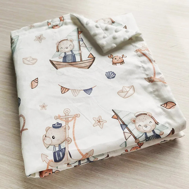Swaddle Baby Blanket Warm Double Layer