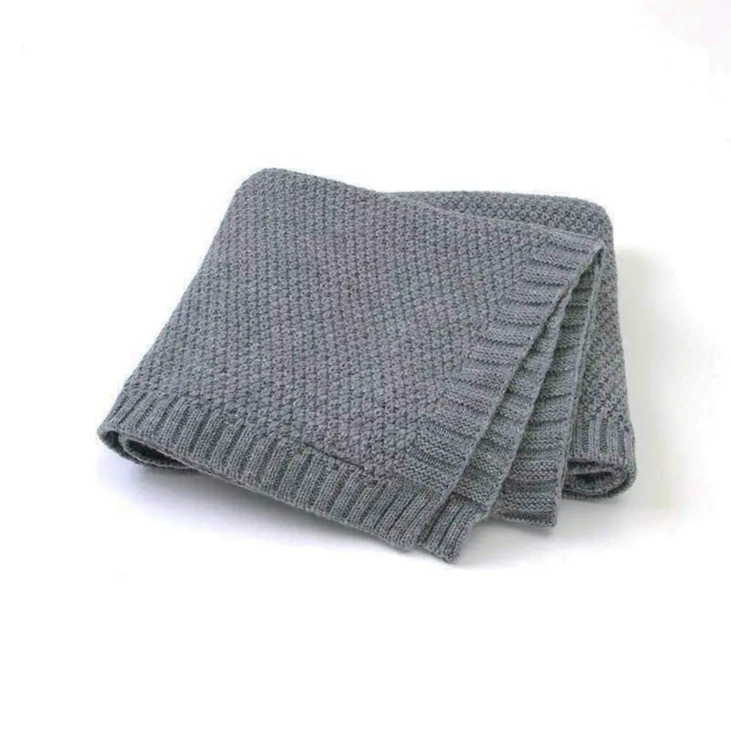 Cozy Solid Knitted Blanket for Newborns