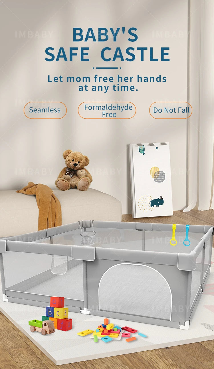 Baby Crawling Playpen, Grey Corral For Baby