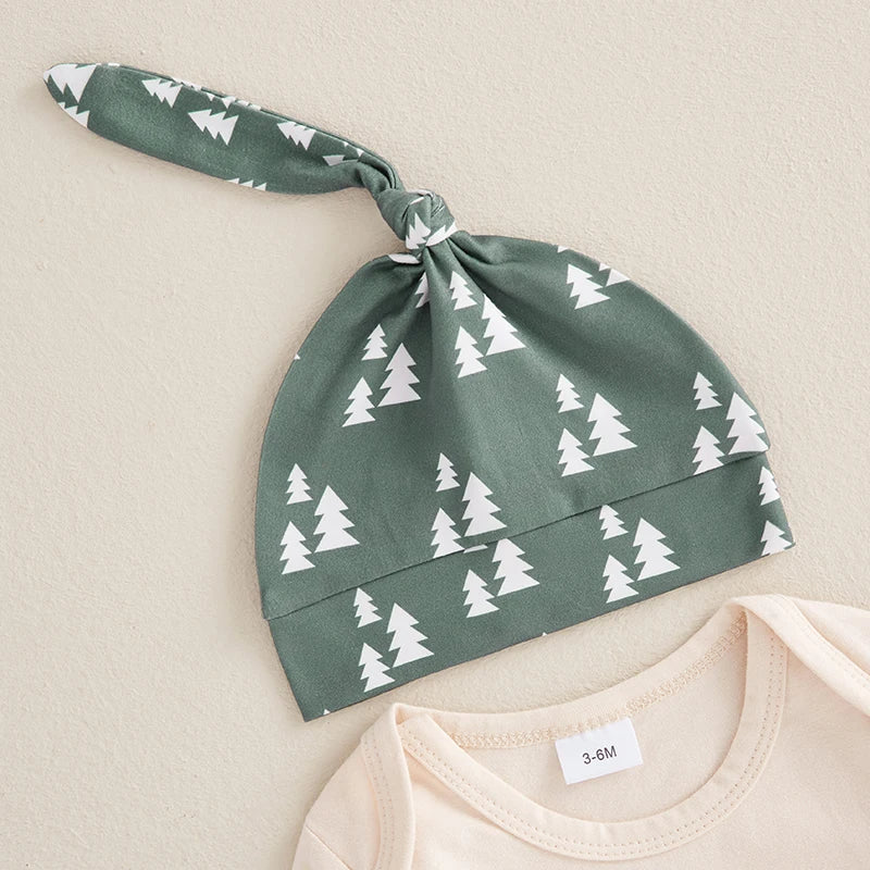 Baby Christmas Long Sleeve Romper, Long Trousers, Hat