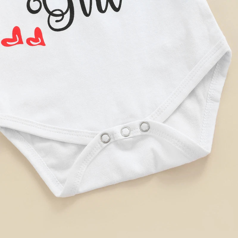 Cute 3-Piece Baby Girl Outfit Long Sleeve Romper, Pants, Headband