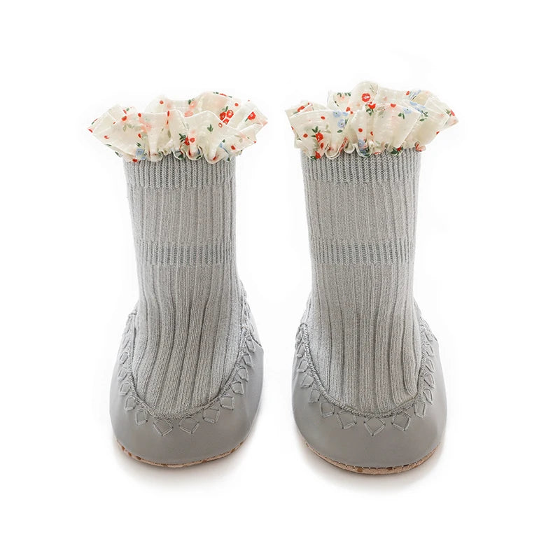 Babies Anti Slip Lace Foot Socks First Walker