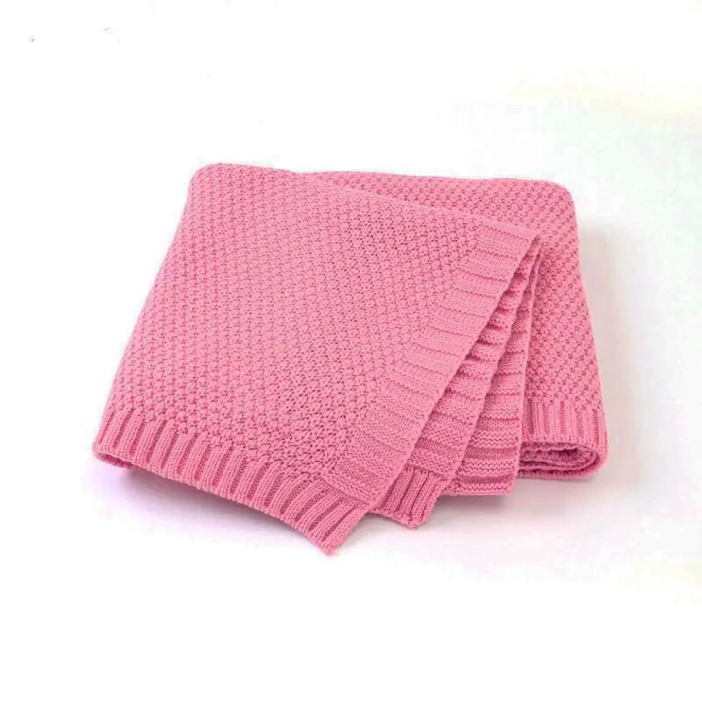 Cozy Solid Knitted Blanket for Newborns