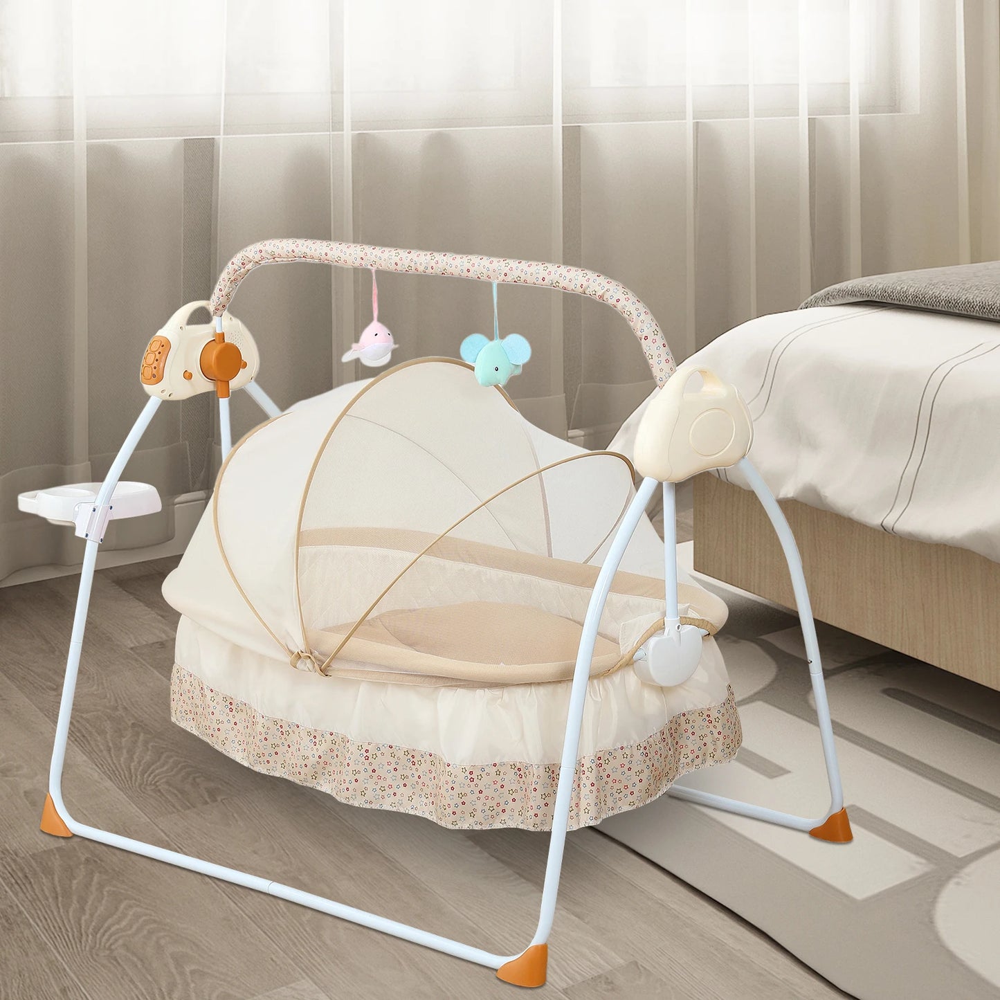 Electric Bluetooth Newborn Bassinet Foldable