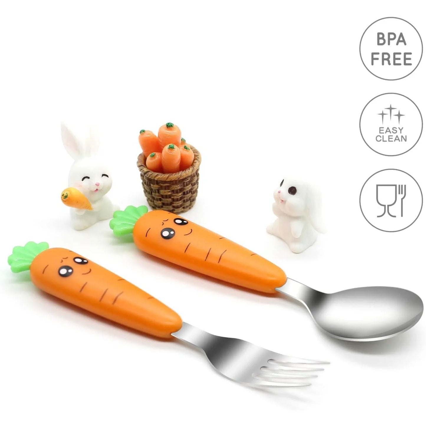 Baby/Toddler Carrot Utensils with Case
