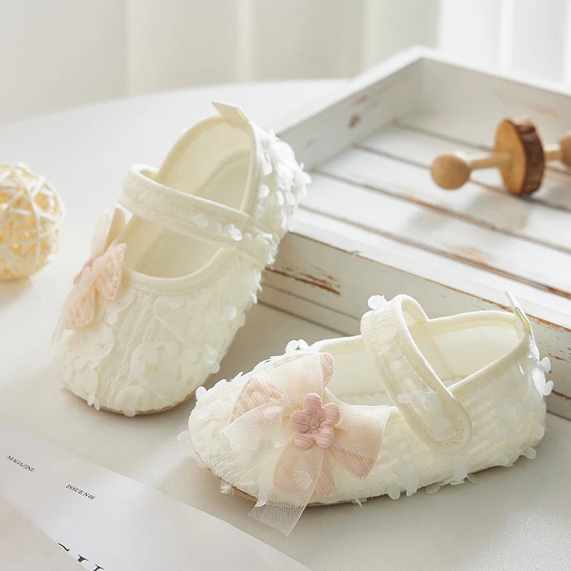 Adorable Baby Girl Bow Flats Shoes For Parties