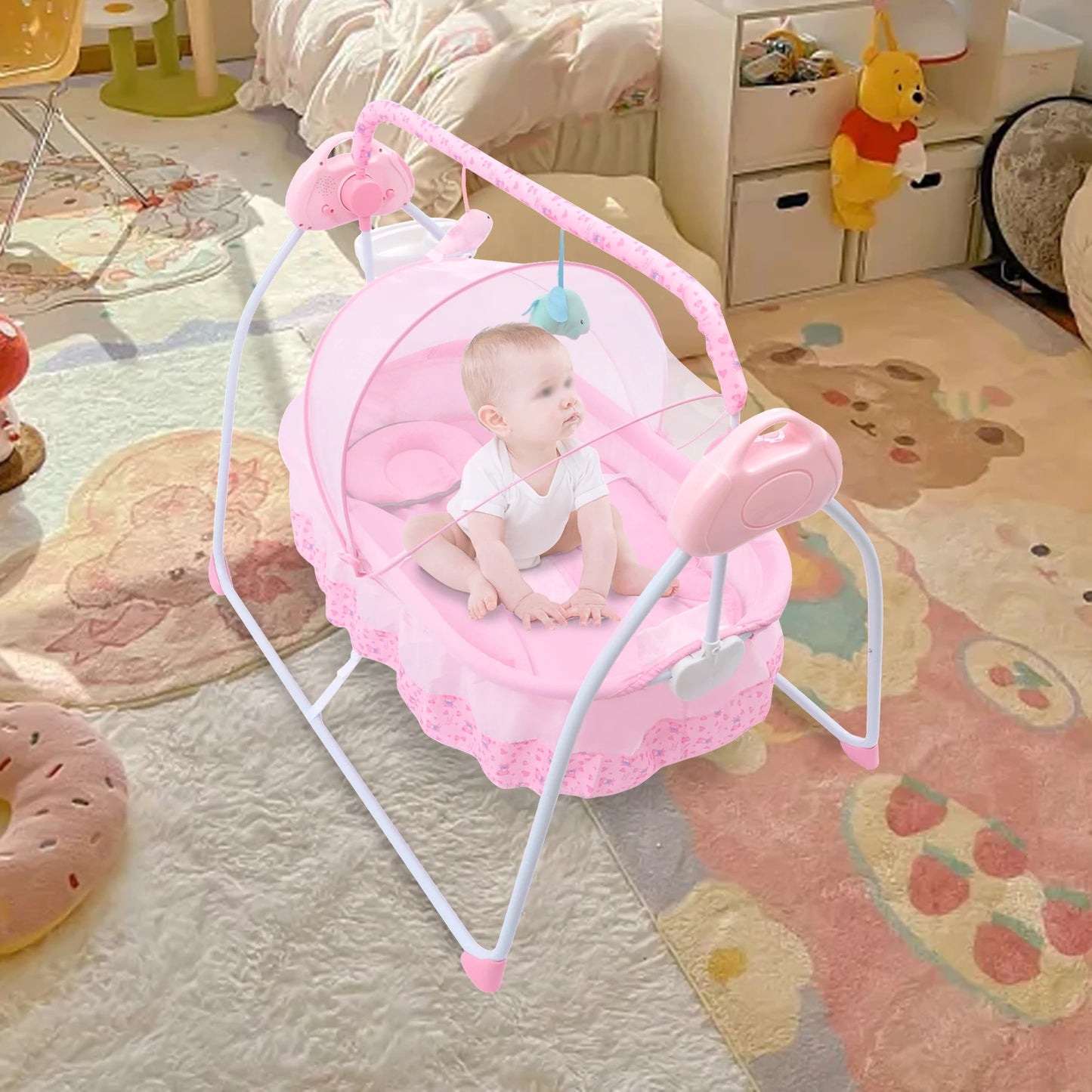 Electric Bluetooth Newborn Bassinet Foldable