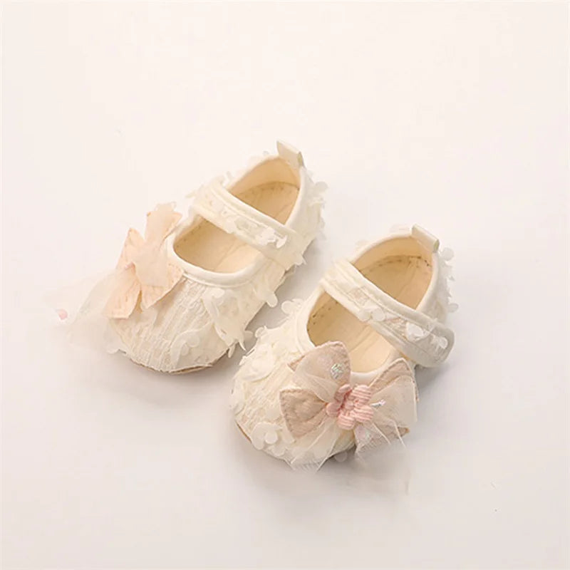Adorable Baby Girl Bow Flats Shoes For Parties