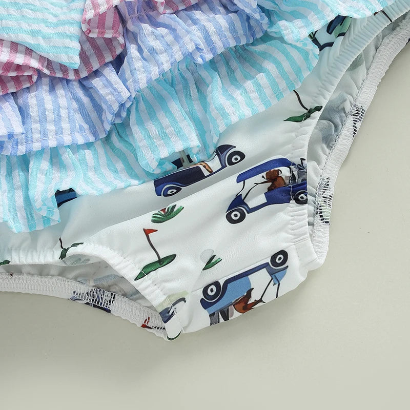 Sleeveless Golf T-Shirt, With Ruffled Golf Panties Set