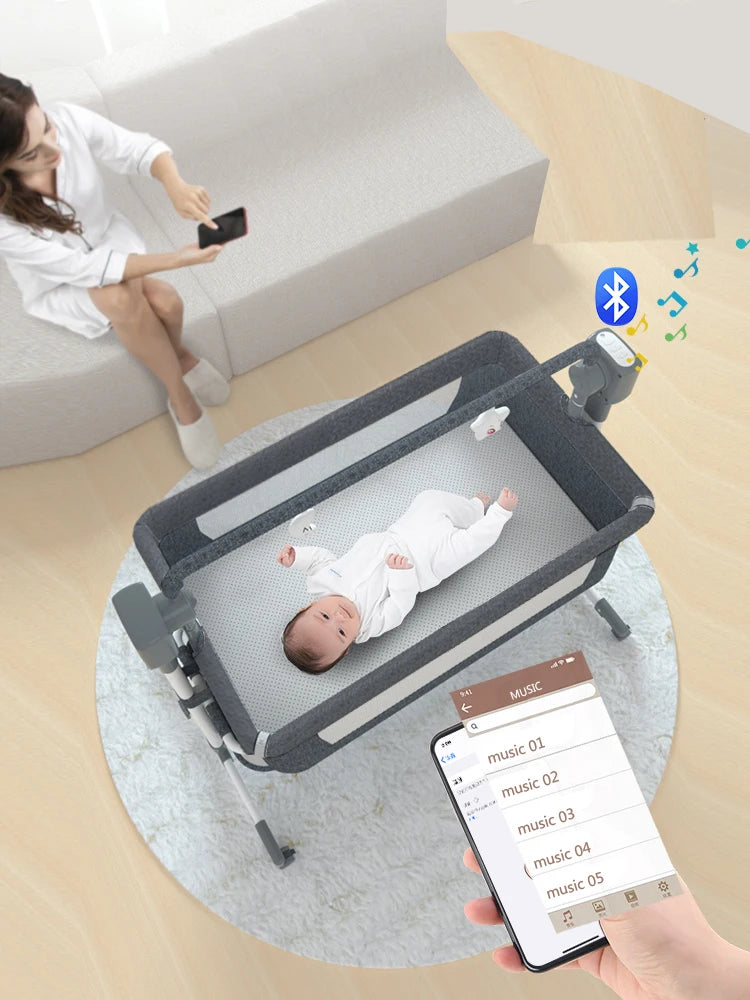 Portable, Travel, Rocking Baby Cradle With Mosquito Net