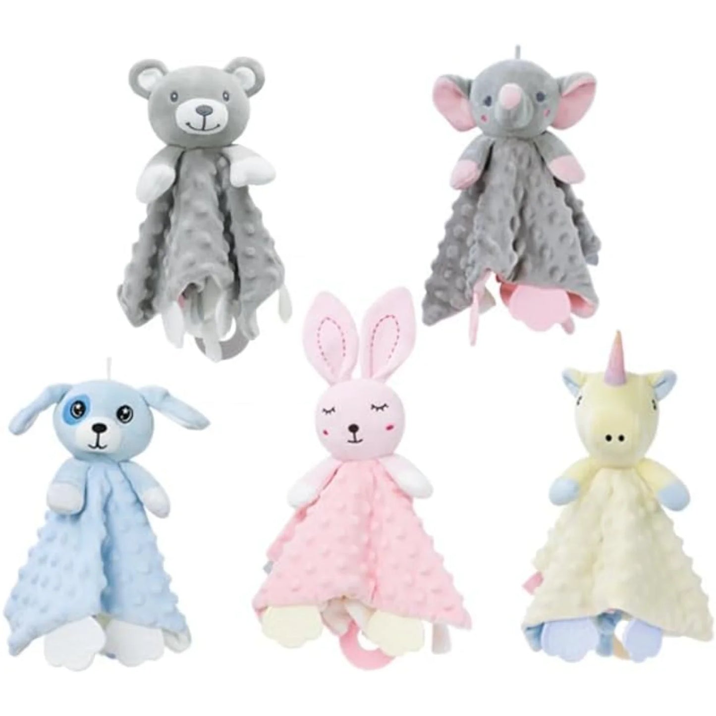 Stuffed Animal Head In Middle Of Blanket For Baby