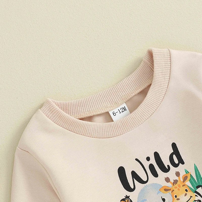 Baby First Birthday Outfit Round Neck Floral Print