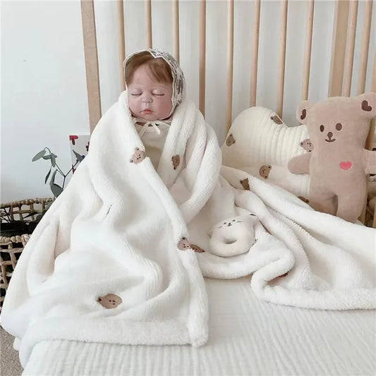 Fleece Baby Blanket Newborn Swaddling Blankets