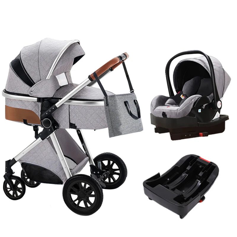 Baby Stroller Reclining Baby Carriage, Bassinet