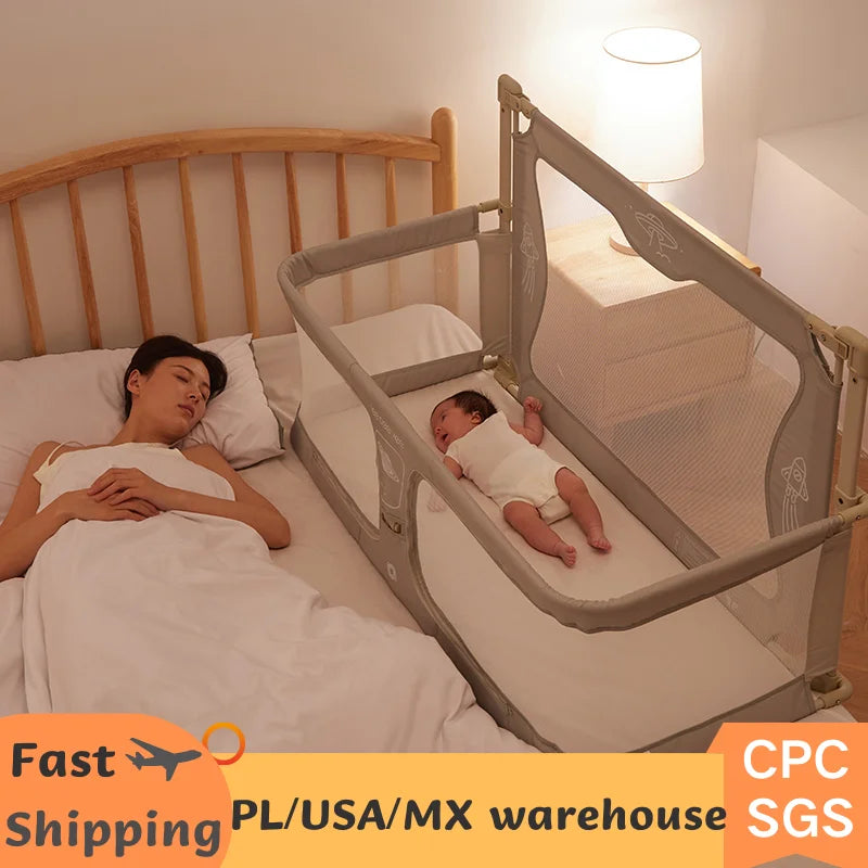 Easy To Install Bedside Mesh Crib