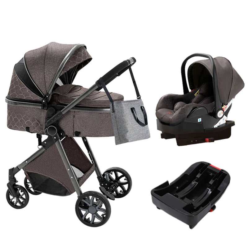 Baby Stroller Reclining Baby Carriage, Bassinet