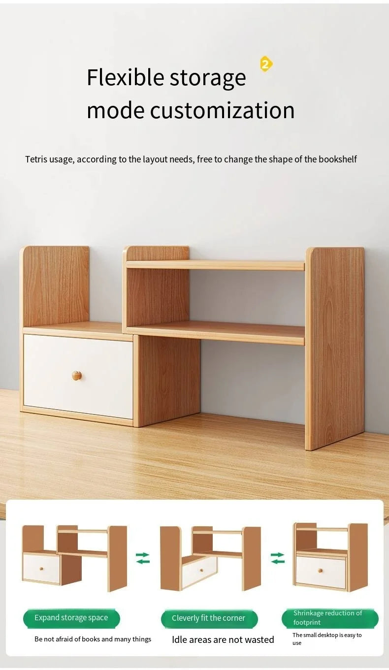 Desktop Shelving Storage Unit, Layered Shelf