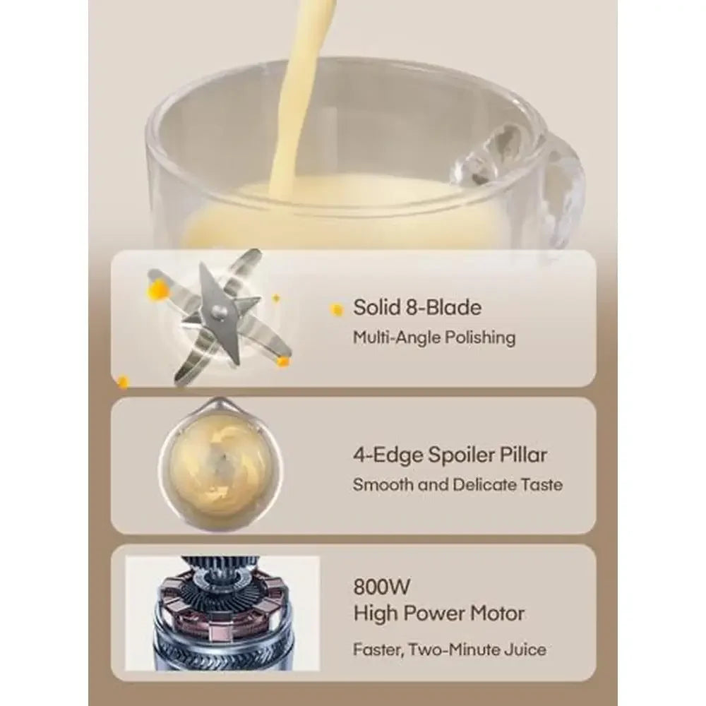 Nut Milk Maker Soy, Oat, Juice, Baby Food, Portable, 35oz.