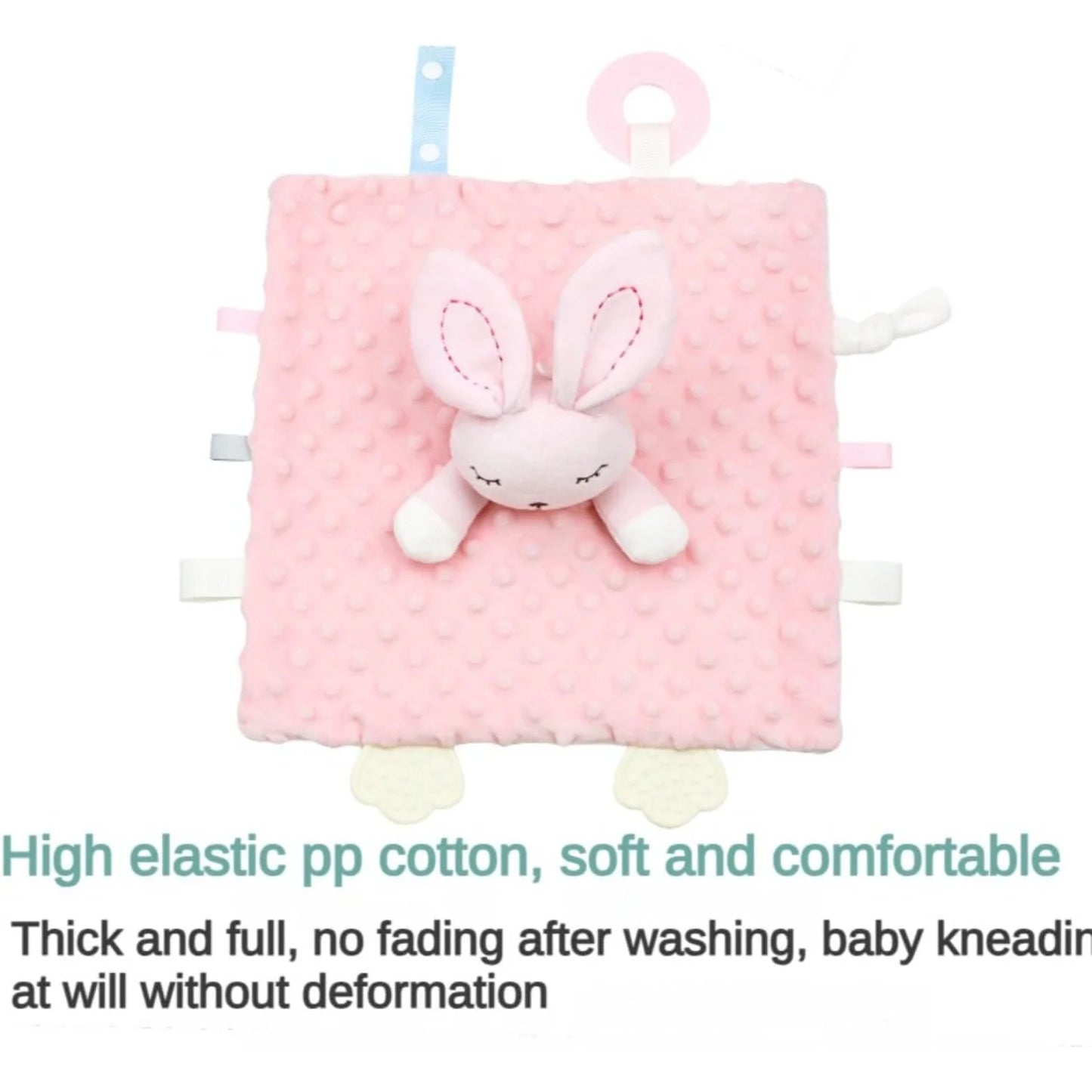 Stuffed Animal Head In Middle Of Blanket For Baby